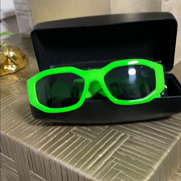 neon green versace sunglasses
